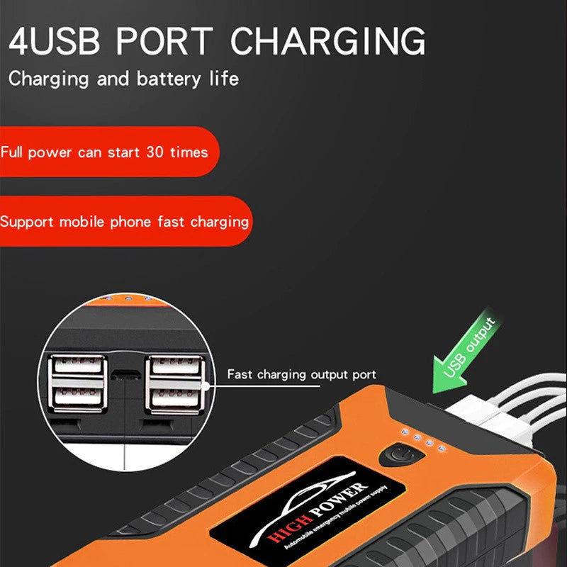 Portable Car Jump Starter Emergency Power Bank Rechargeable Battery