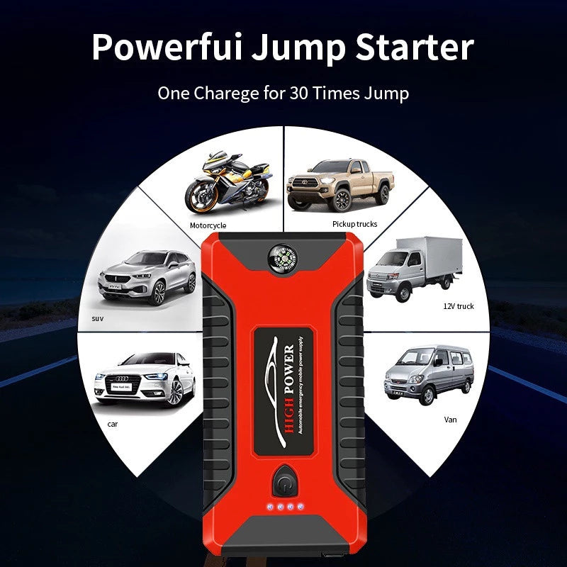 Portable Car Jump Starter Emergency Power Bank Rechargeable Battery