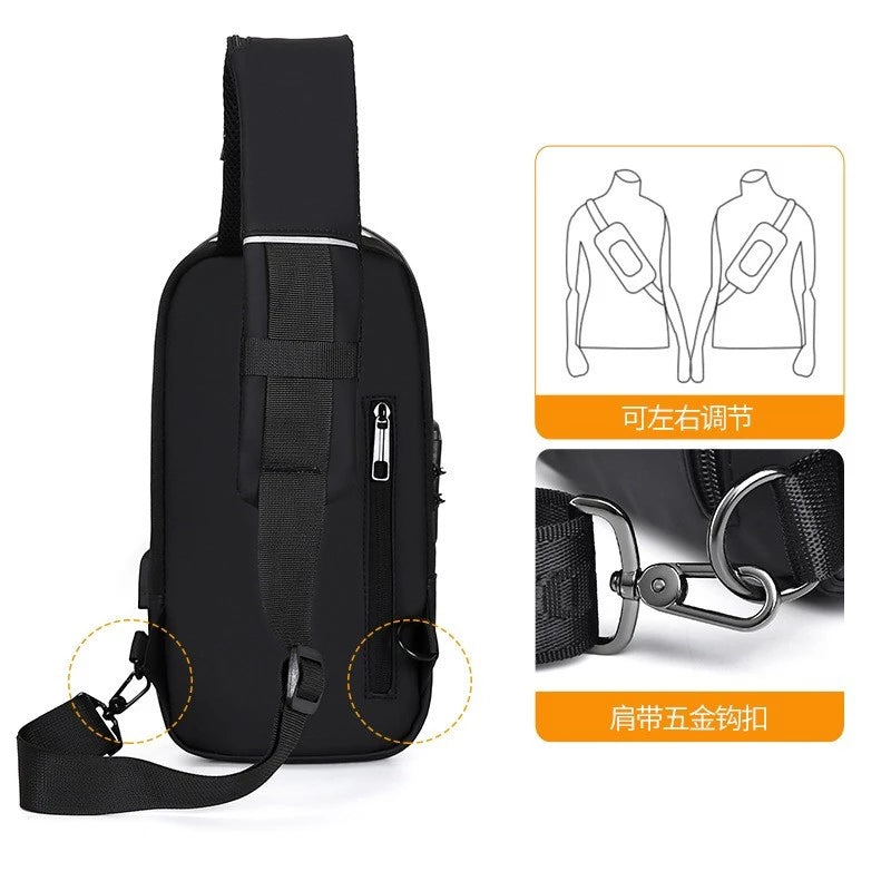 Waterproof Anti- Theft Password Lock Sling & Chest Bag