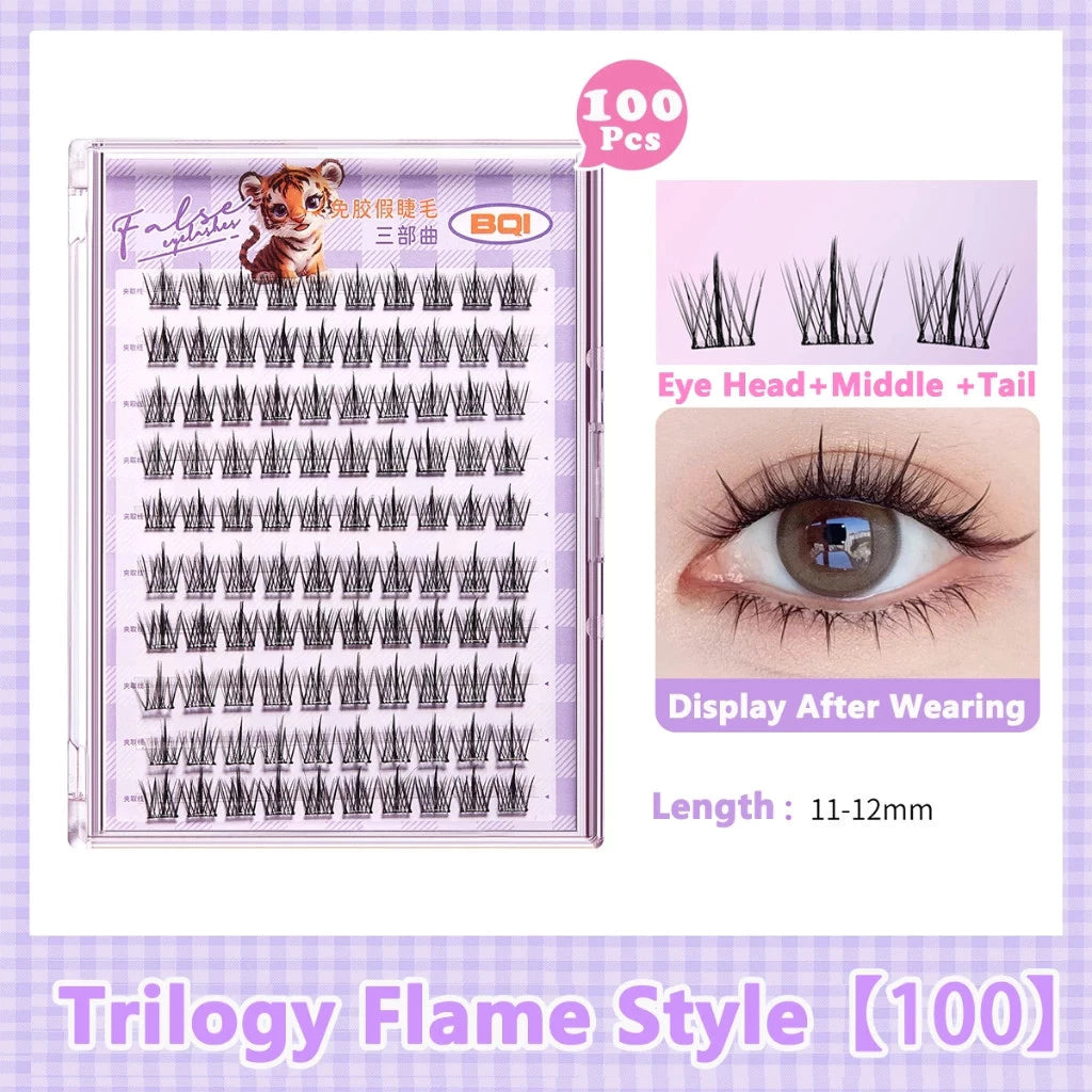 100 FALSE-EYELASHES-SET