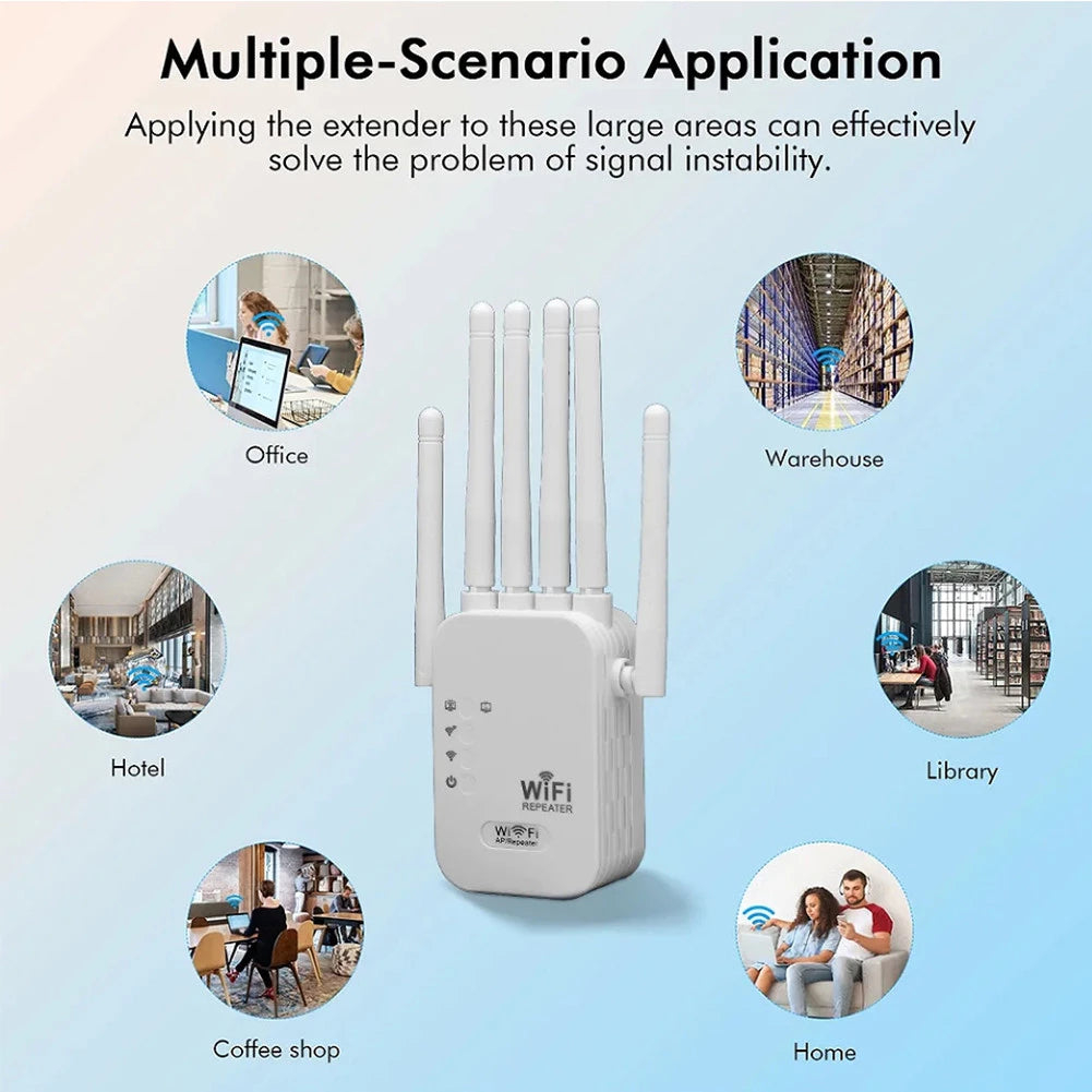 6 antenna Ultra-Fast Wireless WiFi Repeater Signal Amplifier