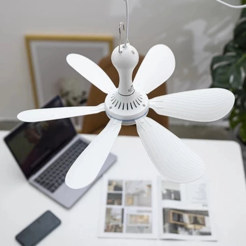Portable USB Ceiling Fan with - 6 Blades
