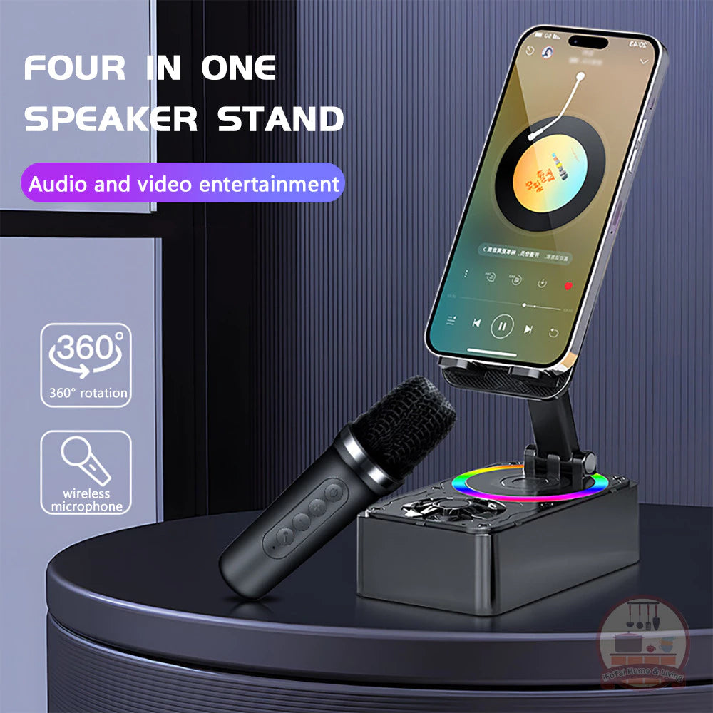 4 in 1 mobile phone stand speaker w/ mic