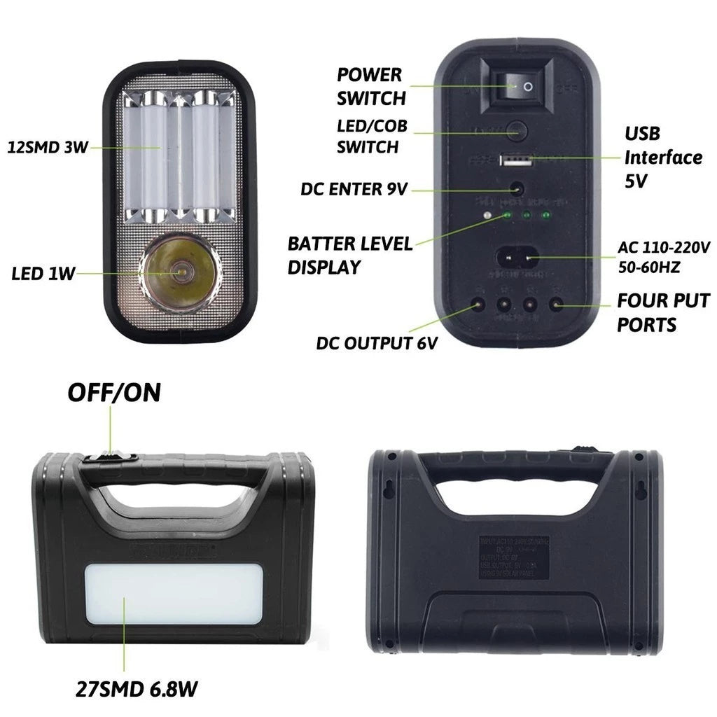 GD-8017 Brighter Than Ever Solar Lighting System Kit