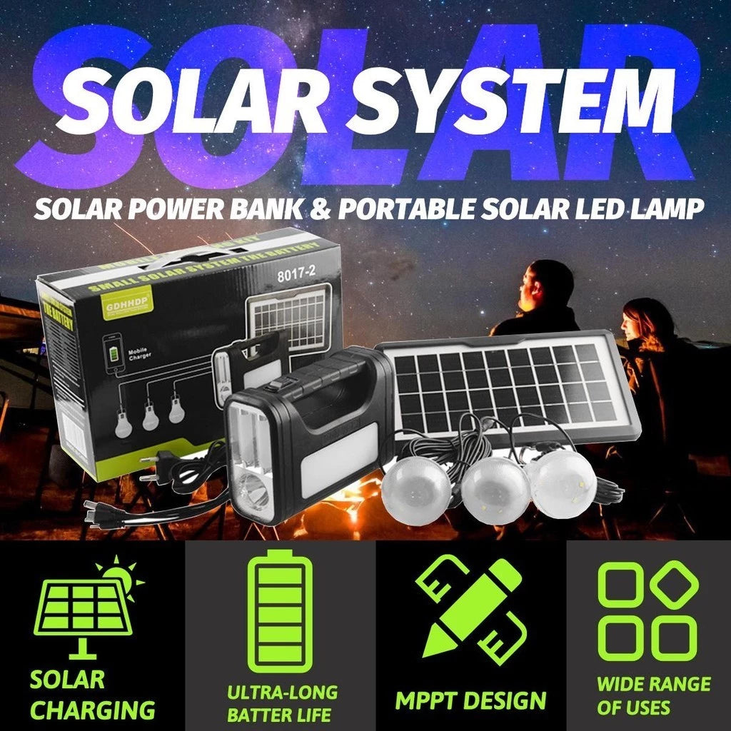 GD-8017 Brighter Than Ever Solar Lighting System Kit