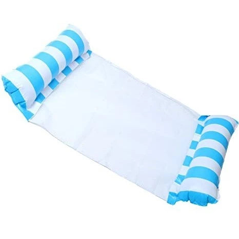 Durable Inflatable Swimming Floating Hammock Bed Water Backrest Free Pump