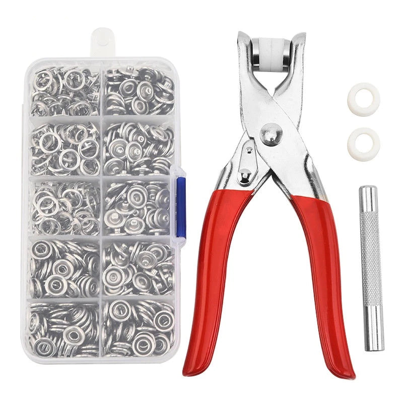 100 Pcs Snap Button Pliers Set tools With Fastener Frame Connection