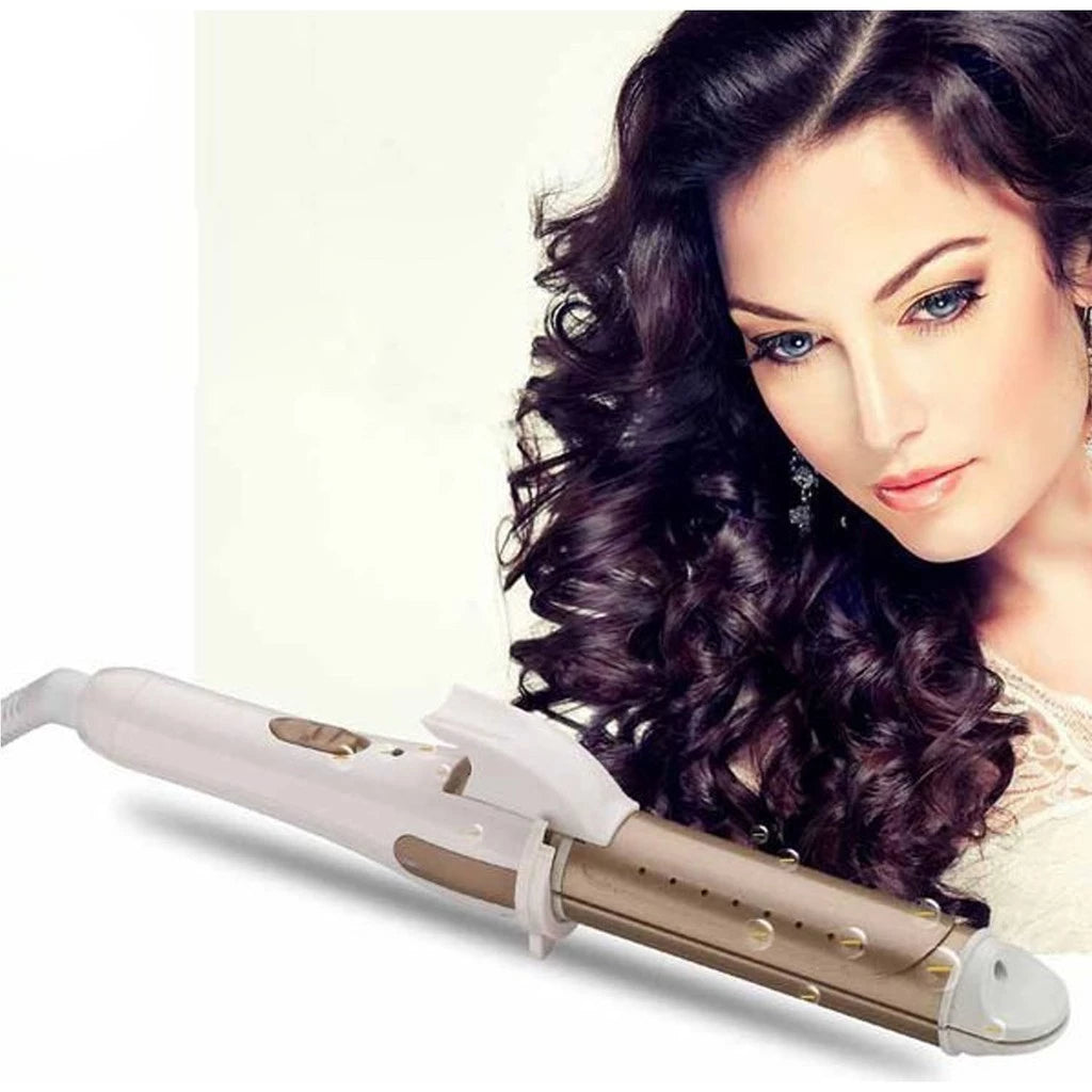 2 in 1 Hair Straightener And Curler Iron Brown