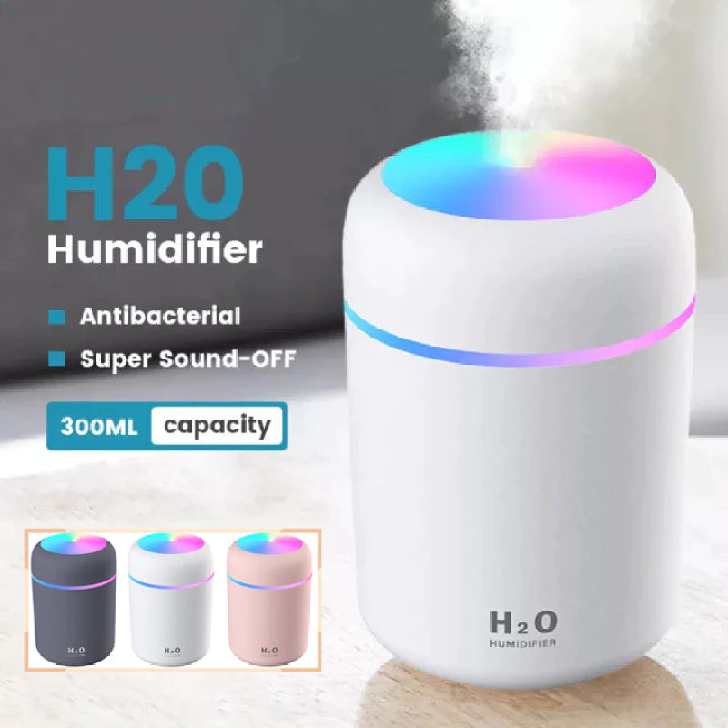 Portable Air Humidifier Mini Purifier With RGB Lights