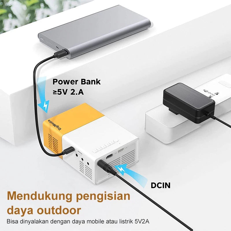 YG300 Portable Projector 1080P LED Home Mini Projector