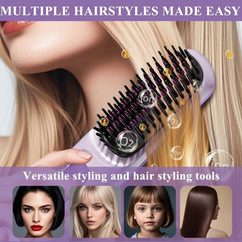 Portable Wireless Straightening Comb with USB Rechargeable