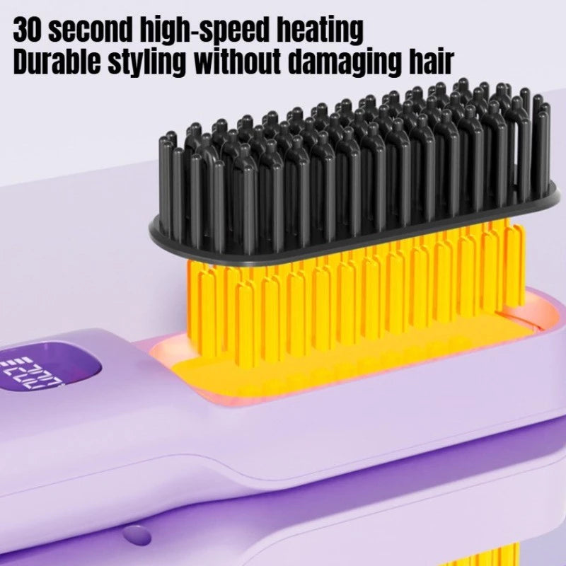 Portable Wireless Straightening Comb with USB Rechargeable