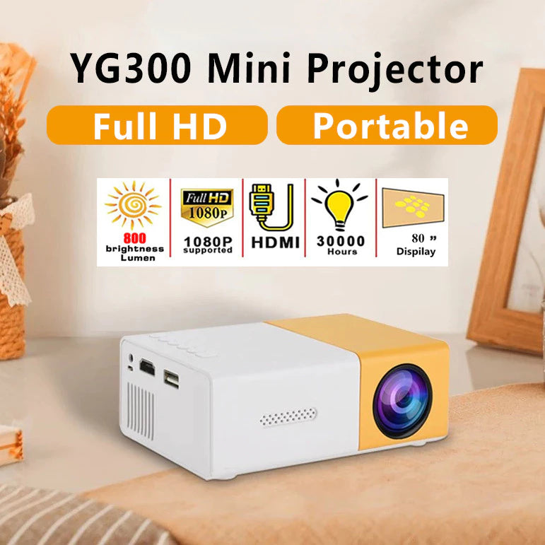 YG300 Portable Projector 1080P LED Home Mini Projector