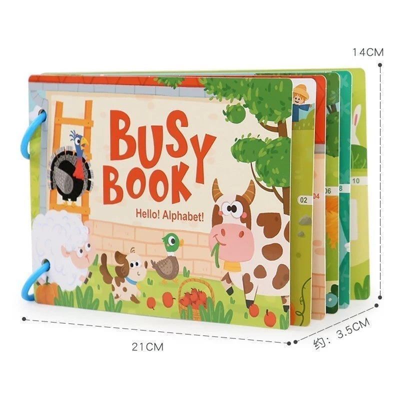 Baby Busy Book – Montessori Quiet Book for Early Learning & Toddler Activities