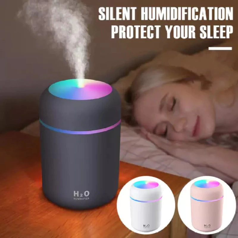 Portable Air Humidifier Mini Purifier With RGB Lights