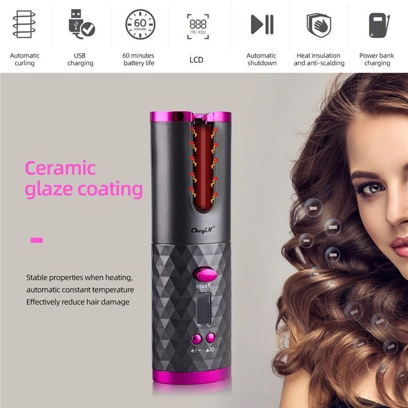 PORTABLE USB RECHARGEALBE HAIR CURLER