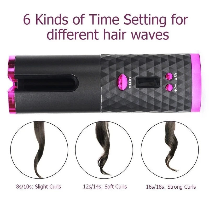 PORTABLE USB RECHARGEALBE HAIR CURLER