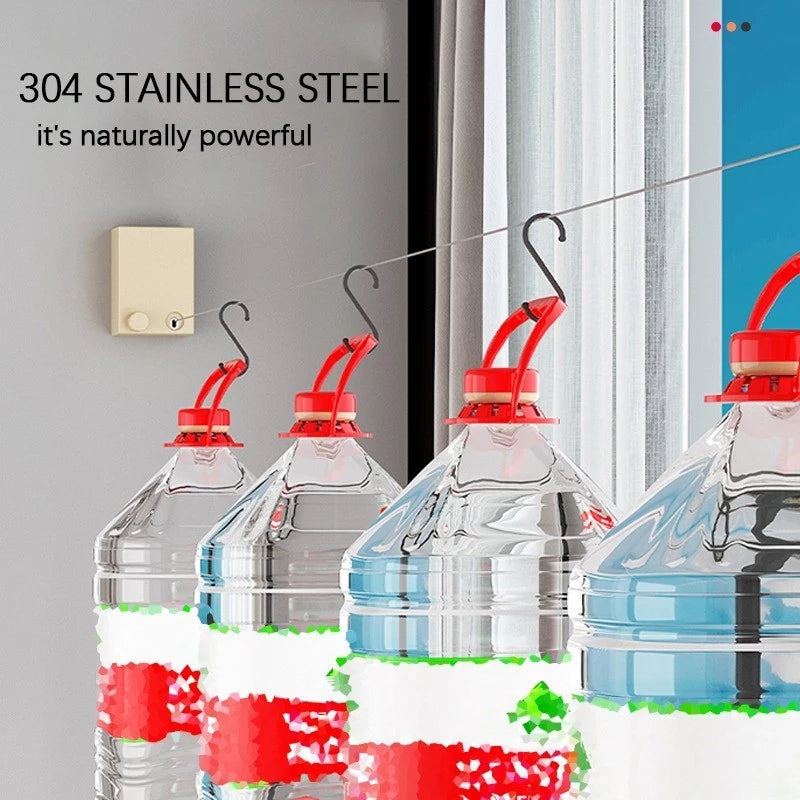 Invisible Retractable Clothesline - Wall-Mounted 4.2M