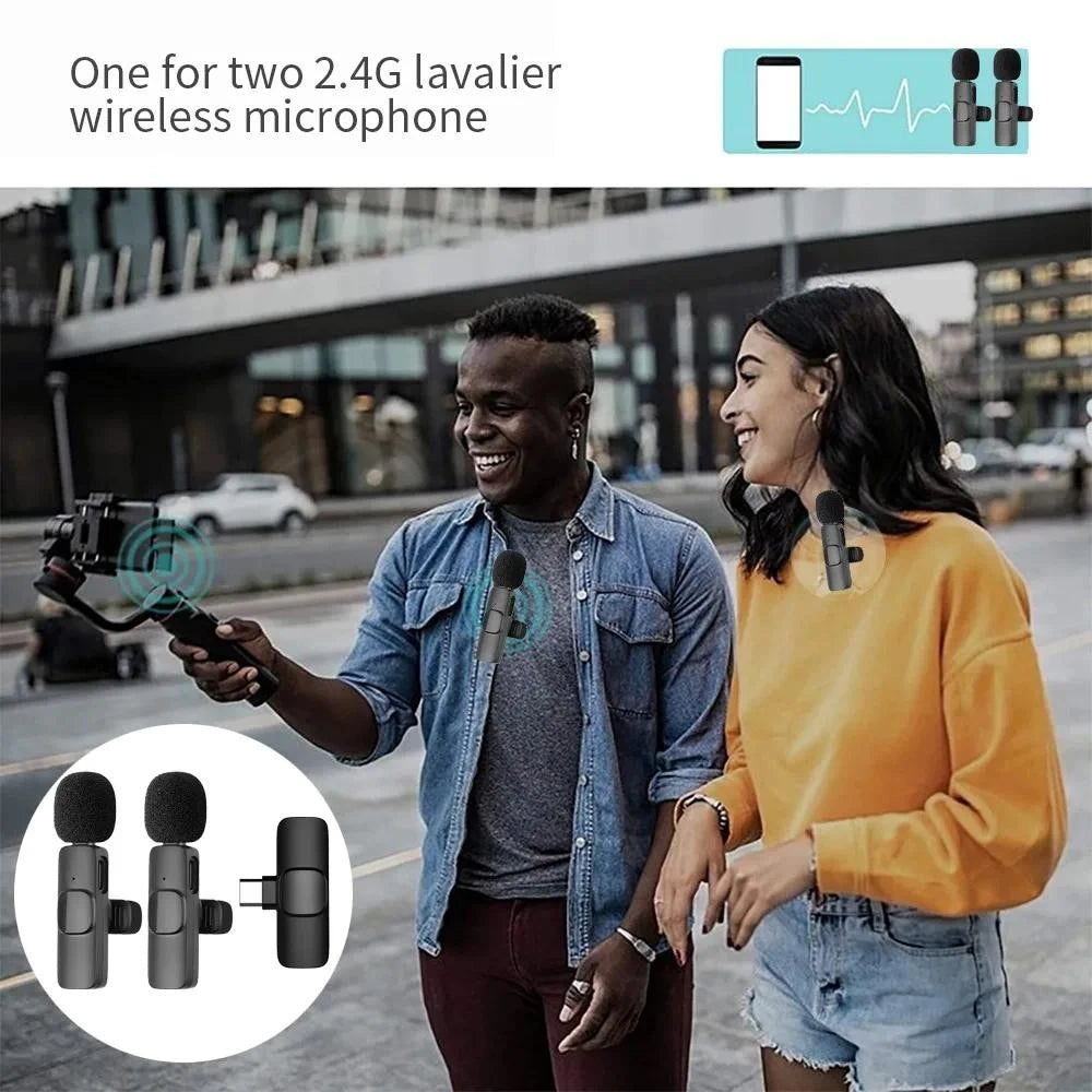 2in1 lavalier microphone Wireless Lapel Microphone