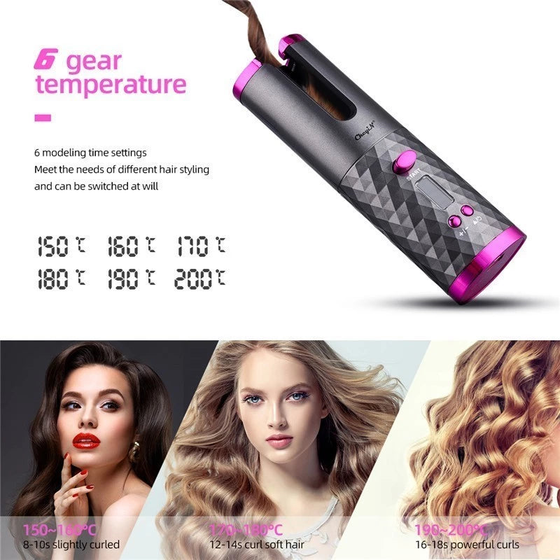 PORTABLE USB RECHARGEALBE HAIR CURLER