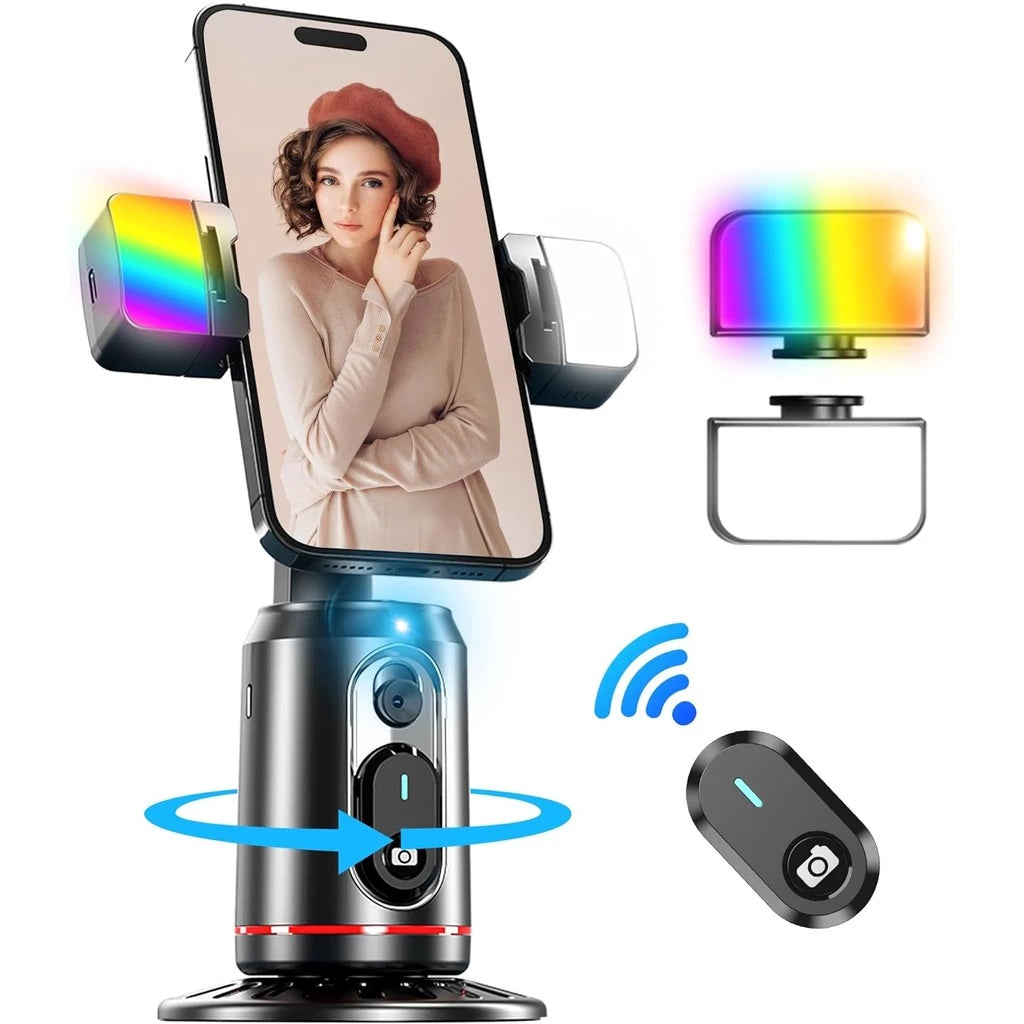 Auto Face Tracking Tripod 360° Rotating Gimbal Stabilizer Tripod