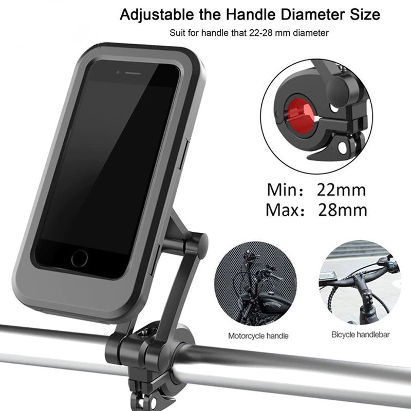 Adjustable Waterproof Motorcycle Bike Phone Holder