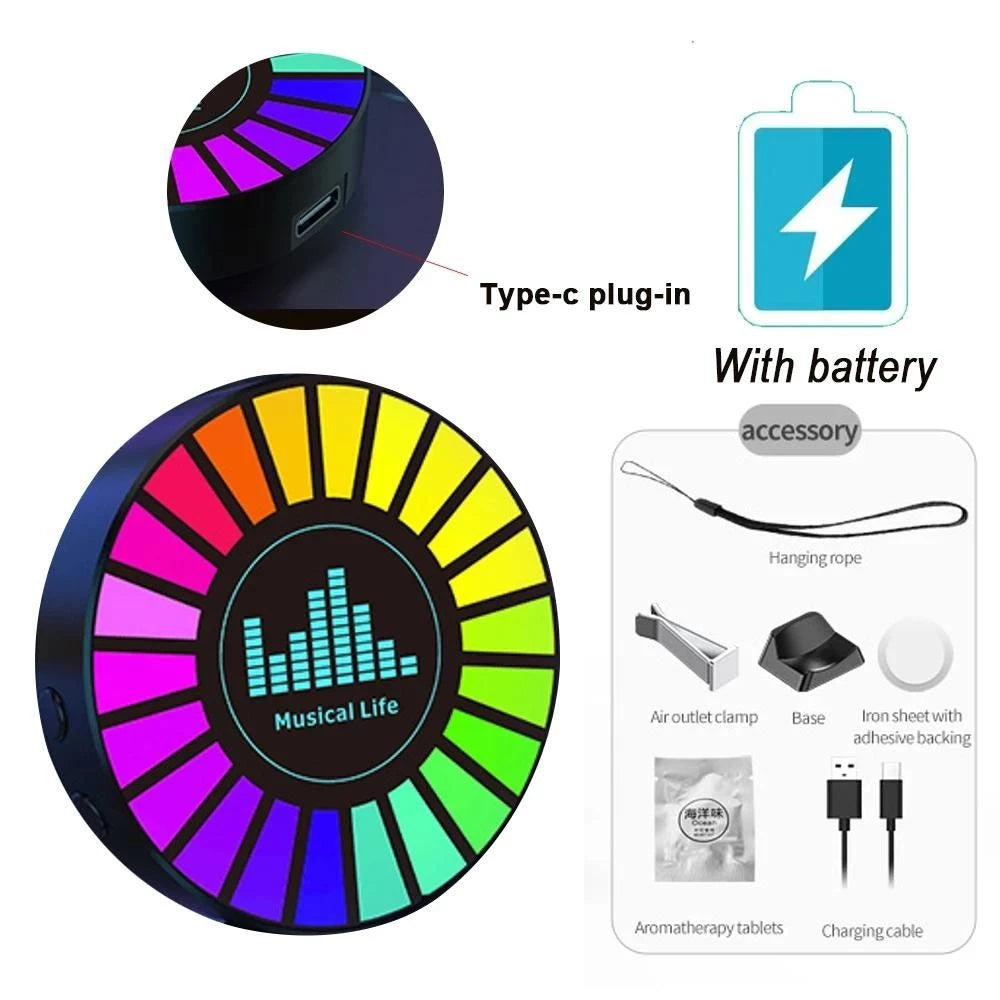 (BUY 1 TAKE 1) Atmosphere Music Rhythm Breathing Car Air Freshener Vent Perfume Diffuser