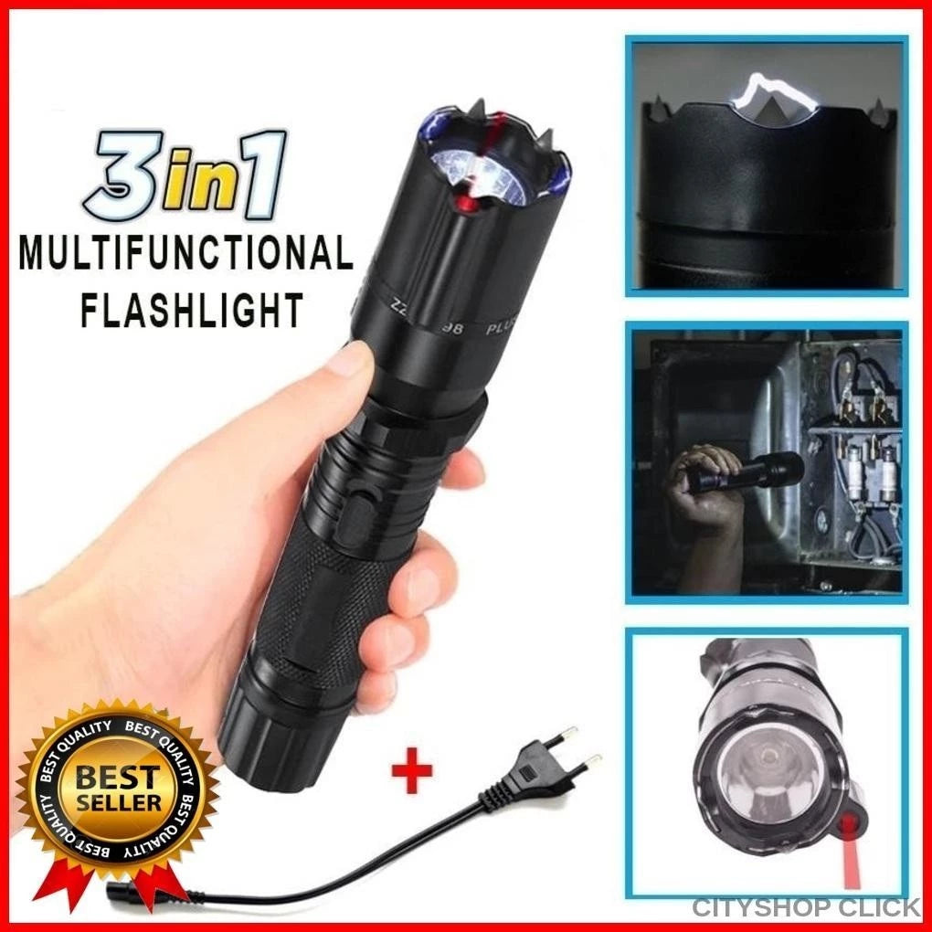 3 in 1 police flash light - Safety Self Defense Stun Gun Police Light