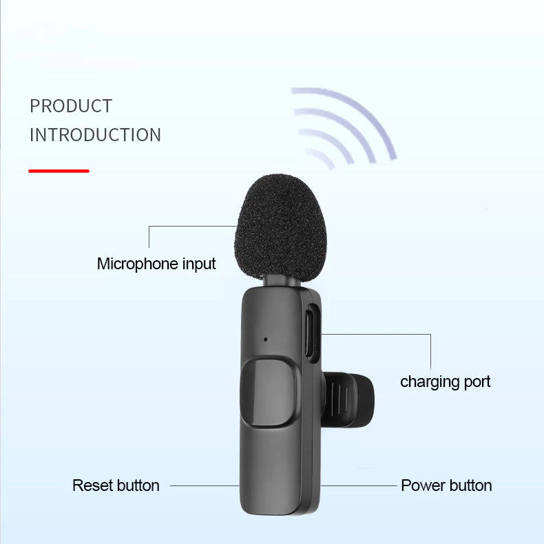 2in1 lavalier microphone Wireless Lapel Microphone