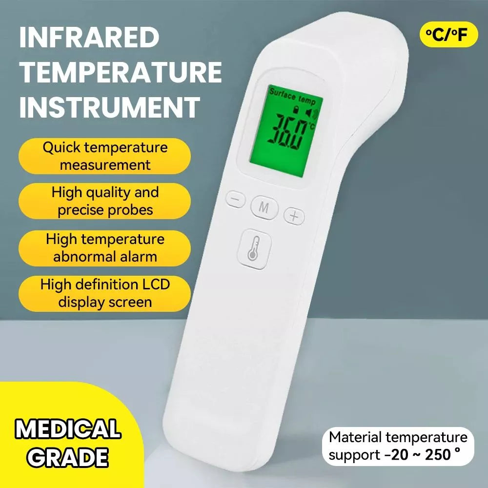 LCD Infrared Thermometer No Contact Forehead Thermometer with Fever Alarm