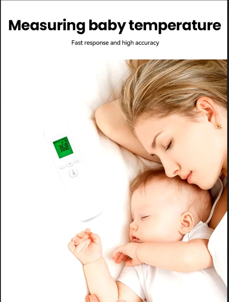 LCD Infrared Thermometer No Contact Forehead Thermometer with Fever Alarm