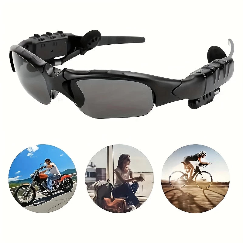 Wireless Glasses 2 in 1 Polarized Fashion Glasses Earphone, Wireless Headset with Mic